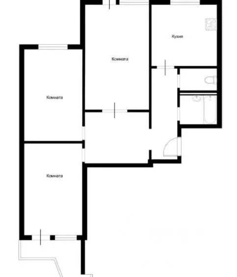 3-к кв. Москва ул. Богданова, 48К2 (75.7 м) - Фото 1