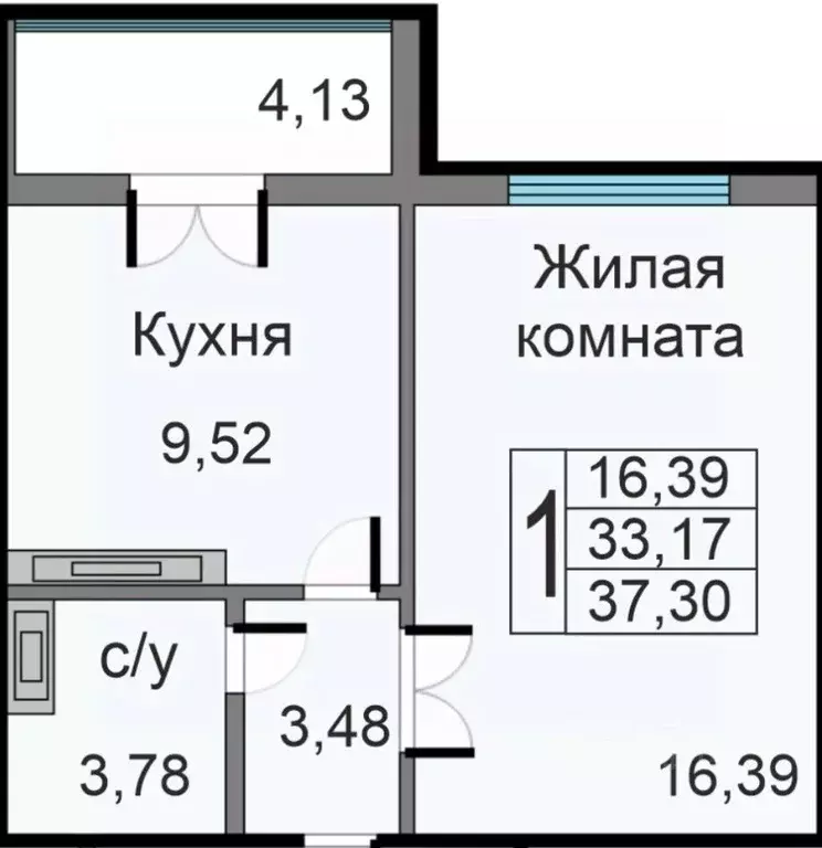 1-к кв. Калужская область, Калуга ул. Минская, 10 (37.3 м) - Фото 2