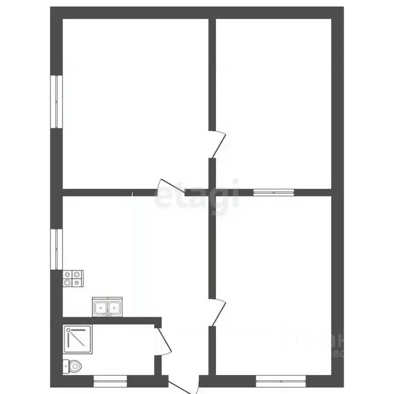 Дом в Крым, Сакский район, с. Лесновка ул. Шевченко (64 м) - Фото 2