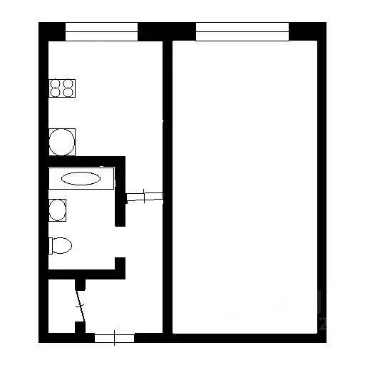 1-к кв. Новосибирская область, Новосибирск Советская ул., 77А (31.0 м) - Фото 1