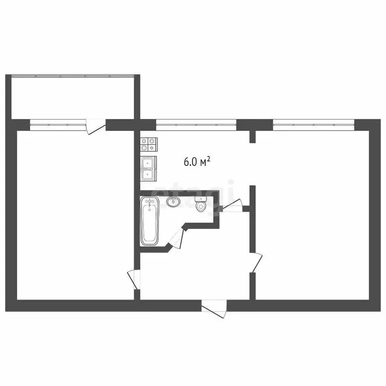 2-комнатная квартира: Симферополь, Киевская улица, 163 (47 м) - Фото 0