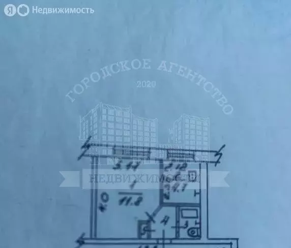 1-комнатная квартира: Калуга, улица Клюквина, 27 (21 м) - Фото 1