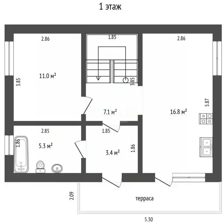 Дом в Севастополь Мрия садоводческое товарищество, 335 (115 м) - Фото 2