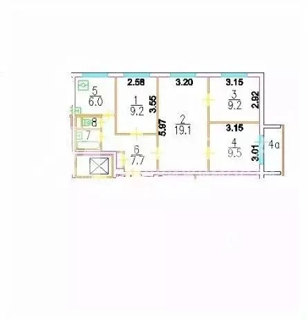 4-к кв. Москва Студеный проезд, 30 (63.7 м) - Фото 2