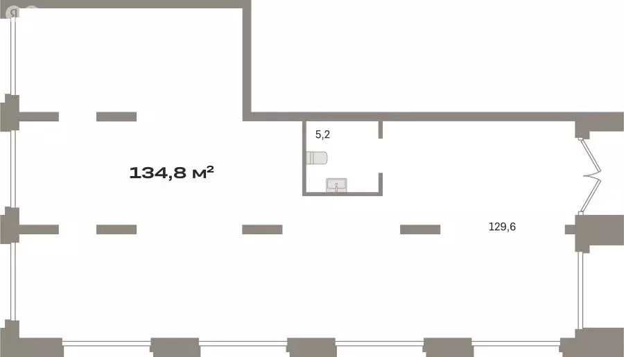 Помещение свободного назначения (134.8 м) - Фото 1