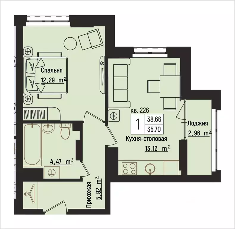1-к кв. Нижегородская область, Нижний Новгород Литературная ул., 5 ... - Фото 1