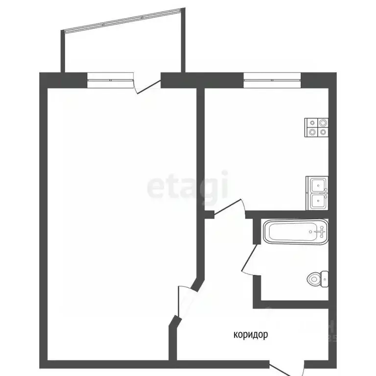 1-к кв. Москва Чертановская ул., 24К3 (34.5 м) - Фото 2