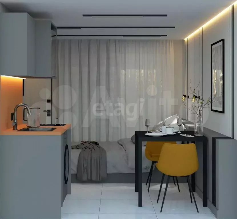 Апартаменты-студия, 10 м, 1/8 эт. - Фото 1