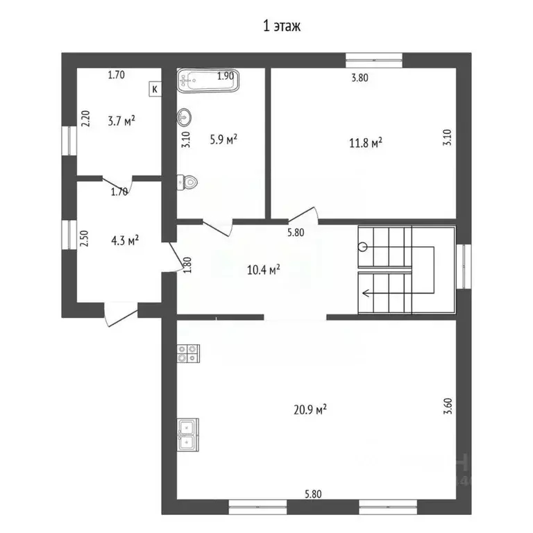 Дом в Тюменская область, Тюменский муниципальный округ, с. Каскара  ... - Фото 2