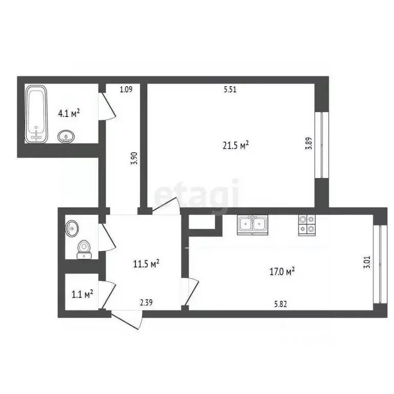 1-к кв. Ямало-Ненецкий АО, Новый Уренгой Оптимистов мкр, 10/1 (57.3 м) - Фото 1