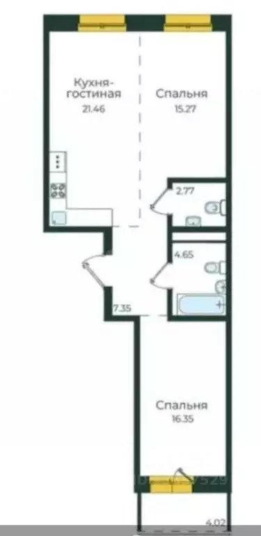 3-к кв. Иркутская область, Иркутск ул. Пискунова, 134 (72.0 м) - Фото 2