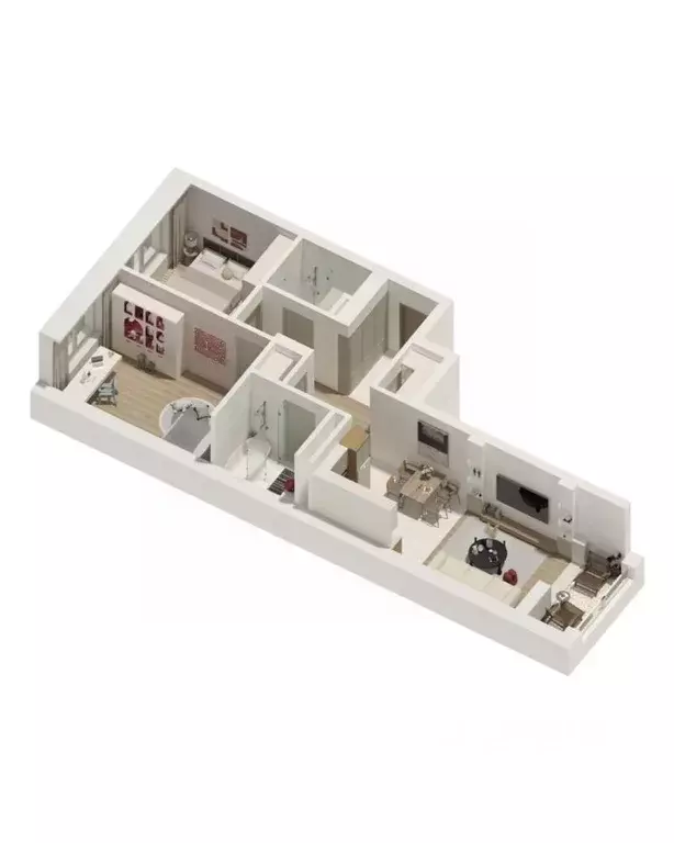 2-к кв. Калужская область, Обнинск Заовражье жилрайон, Новый город ... - Фото 2