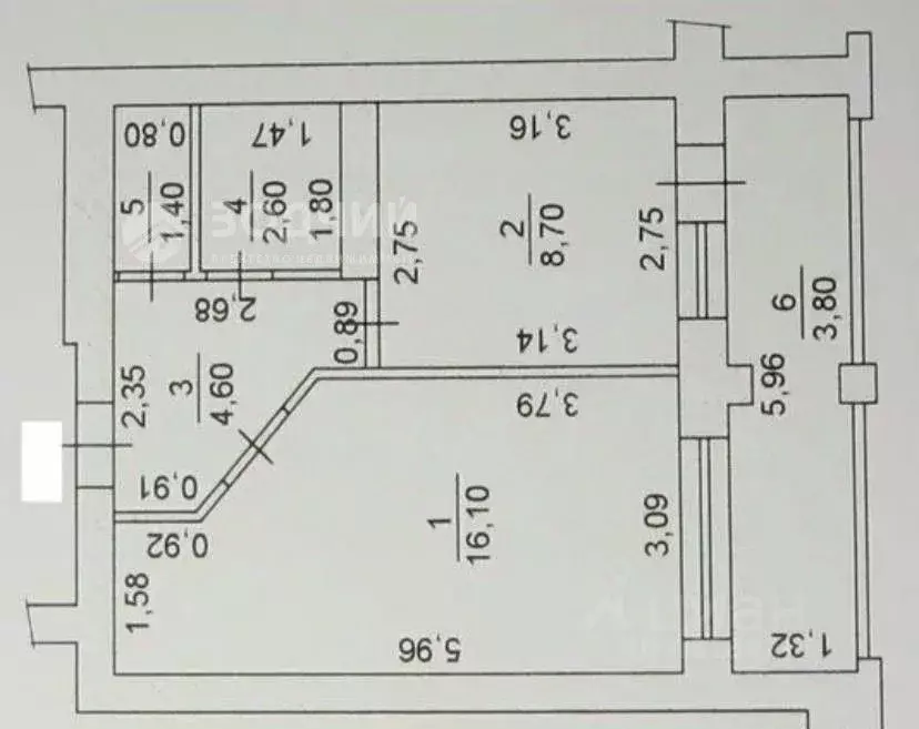 1-к кв. Чувашия, Чебоксары ул. Академика Королева, 5 (34.0 м) - Фото 1