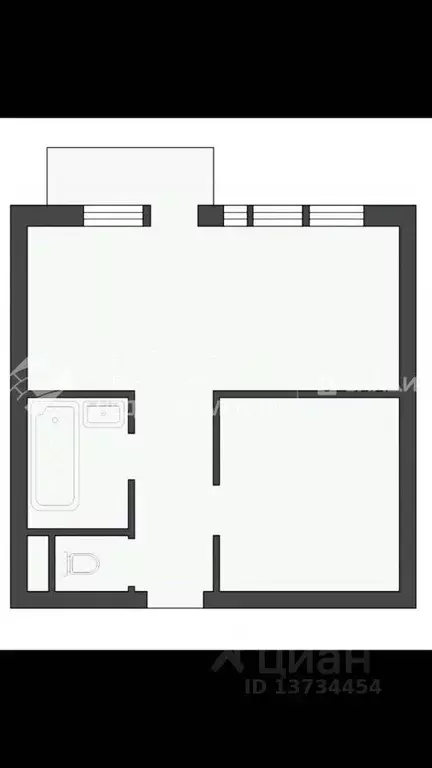 1-к кв. Рязанская область, Рязань ул. Маяковского, 57 (33.9 м) - Фото 1