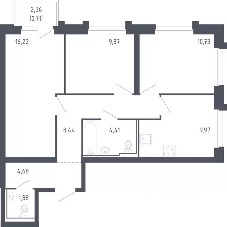 3-к кв. Сахалинская область, Корсаков Сердце Сахалина жилой комплекс ... - Фото 1