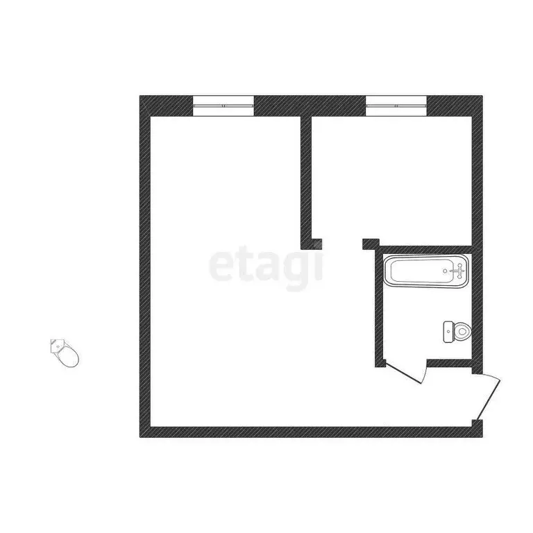 1-комнатная квартира: Иркутск, улица Лыткина, 84 (29.8 м) - Фото 0