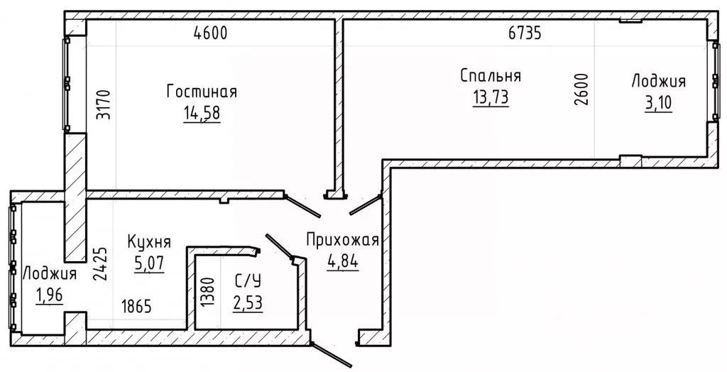 2-к кв. Кабардино-Балкария, Нальчик ул. Ватутина (42.0 м) - Фото 2