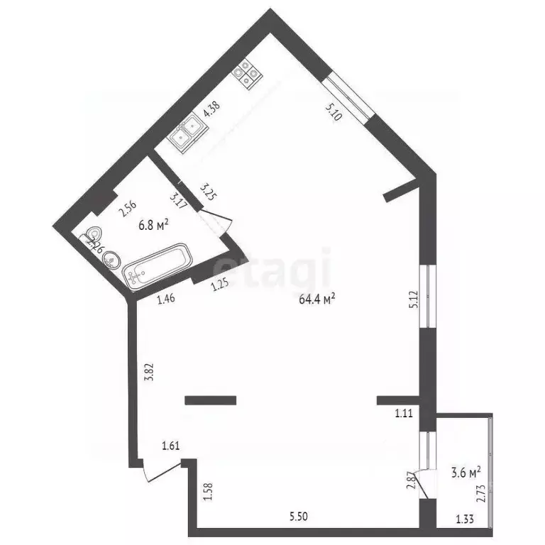 2-к кв. Краснодарский край, Анапа ул. Мирная, 29к11 (74.8 м) - Фото 2