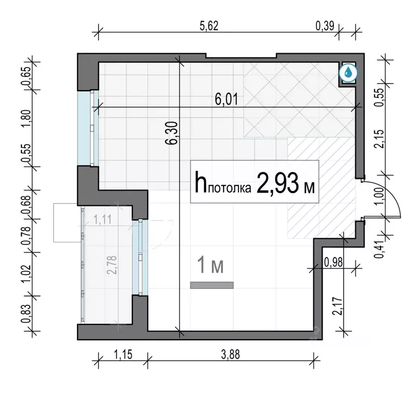 1-к кв. Московская область, Пушкино ул. Антона Ветчинова, 3к1 (30.9 м) - Фото 1