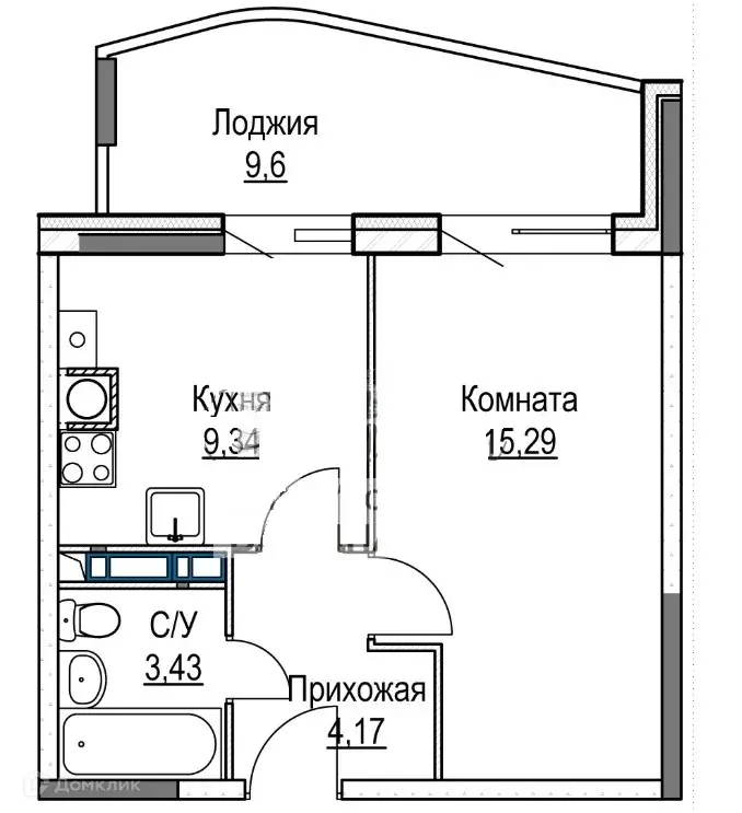 Продаётся 1-к квартира, 41.83 м - Фото 0