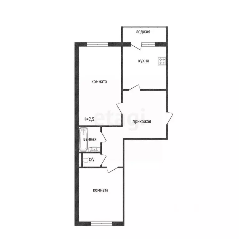 2-к кв. Костромская область, Кострома Венеция мкр, 16 (66.7 м) - Фото 1