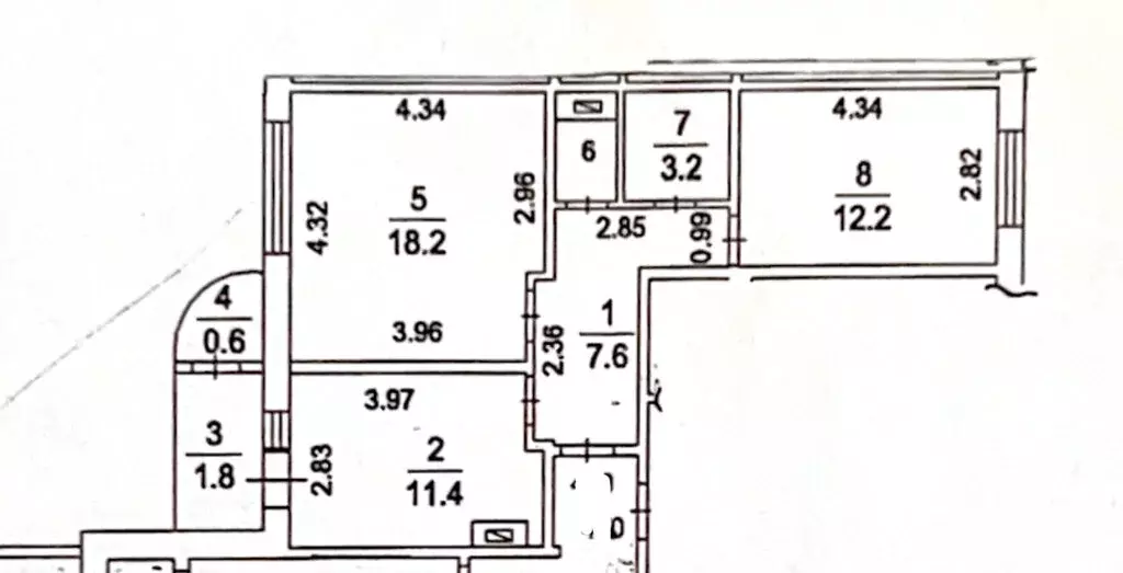 2-комнатная квартира: Домодедово, микрорайон Северный, 1-я ... - Фото 1