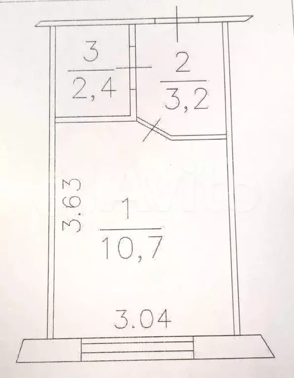 1-к. квартира, 17 м, 6/9 эт. - Фото 0