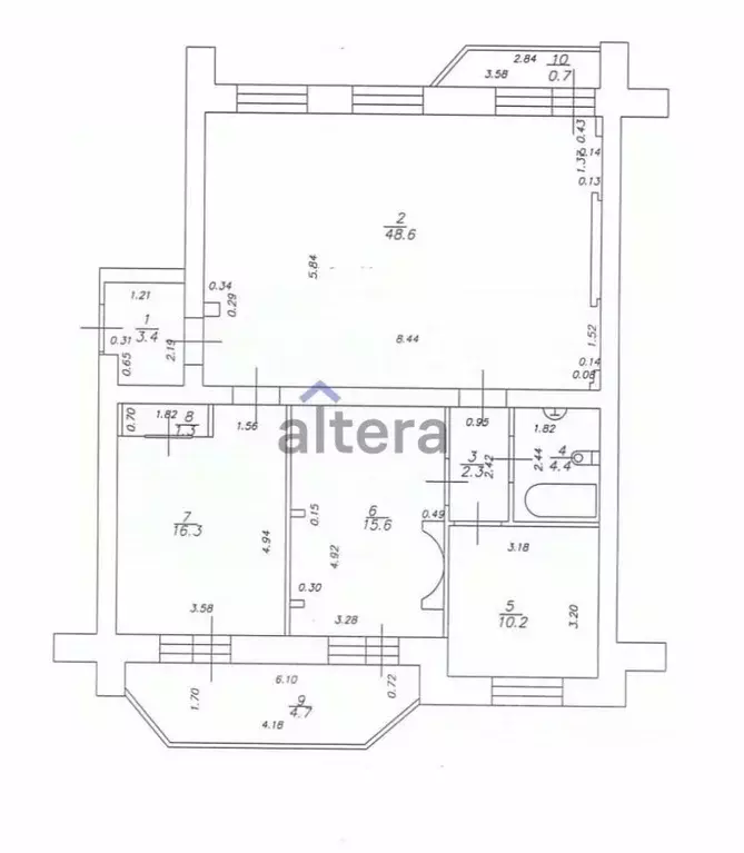 4-к кв. Татарстан, Казань просп. Ямашева, 101 (107.5 м) - Фото 2