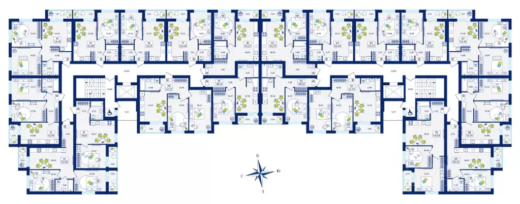 2-к кв. Калининградская область, Зеленоградск  (57.72 м) - Фото 2