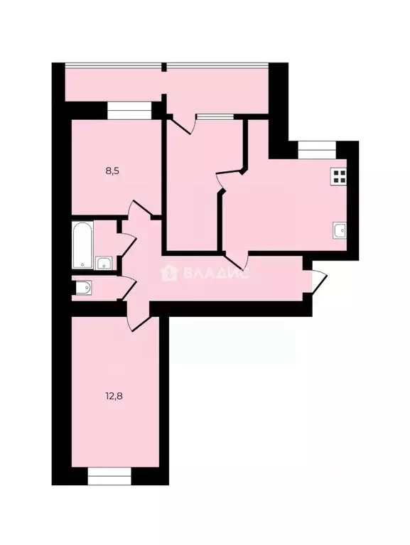 3-к кв. Липецкая область, Липецк пл. Победы, 3А (61.8 м) - Фото 2