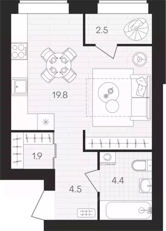 1-к кв. Пензенская область, Пензенский район, Мичуринский сельсовет, ... - Фото 2