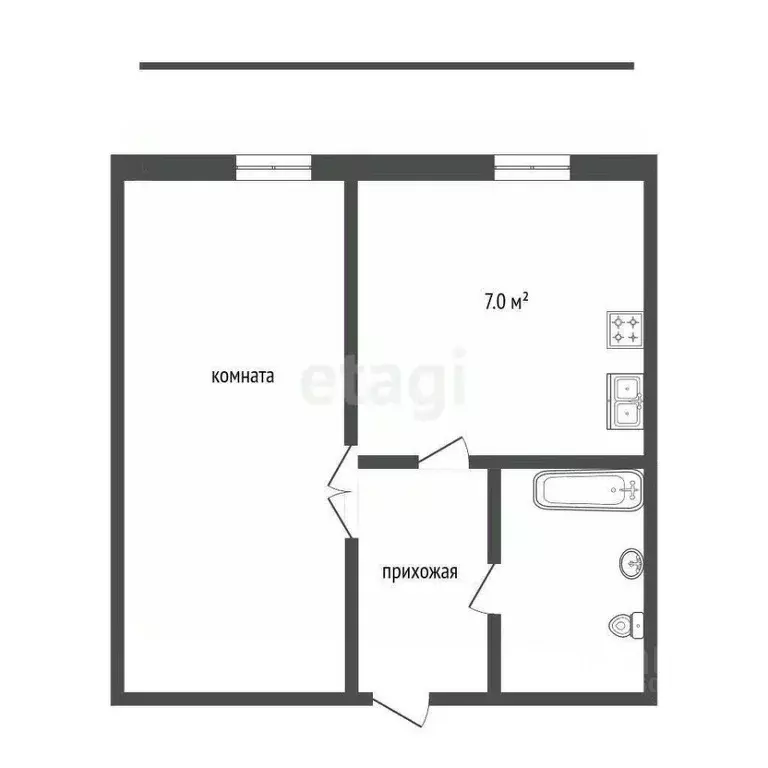 1-к кв. Костромская область, Кострома Панинская ул., 13 (33.0 м) - Фото 1