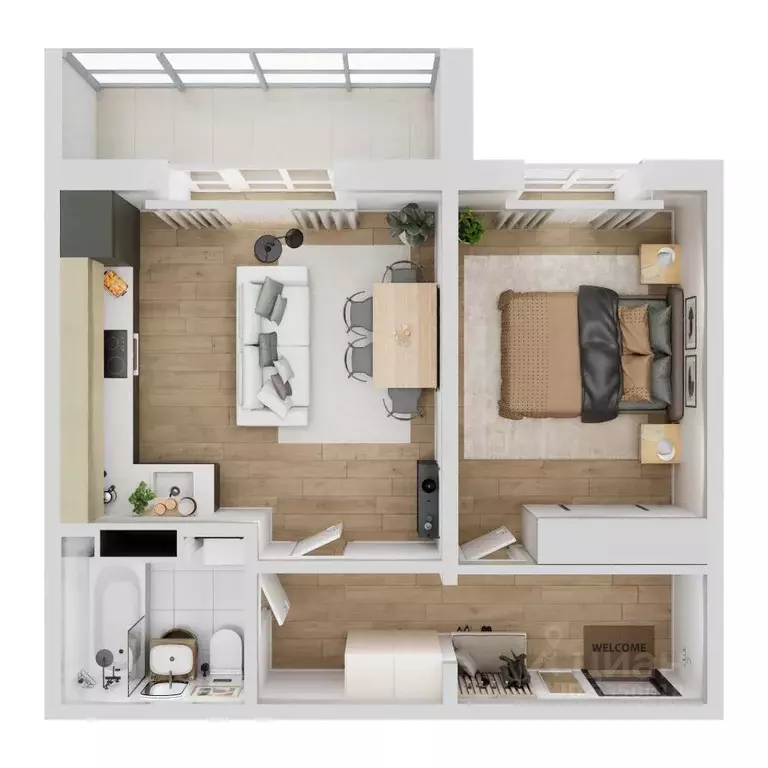 2-к кв. Свердловская область, Каменск-Уральский Октябрьский мкр,  ... - Фото 1