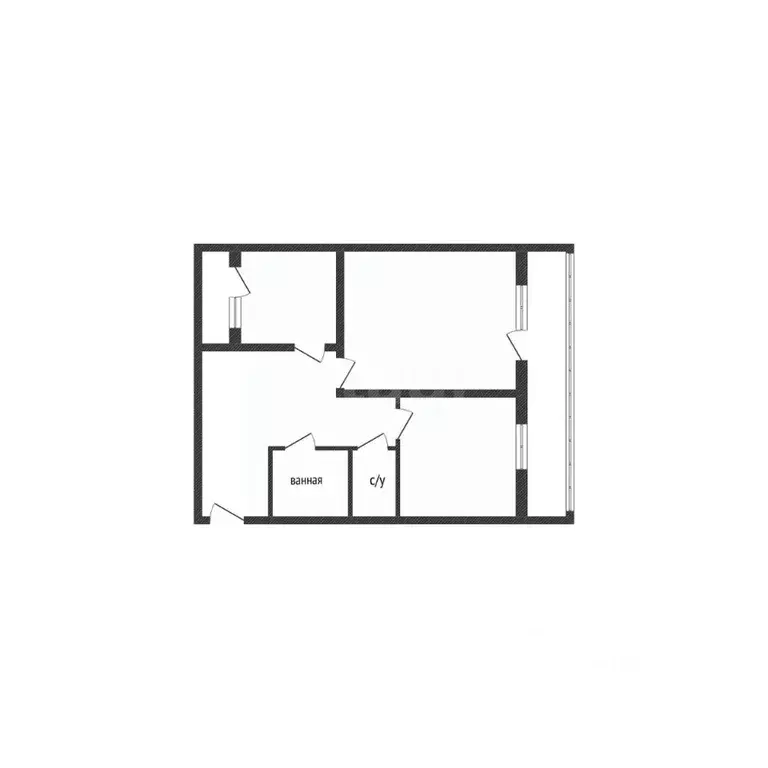 2-к кв. Курганская область, Курган пос. Увал, ул. Трактовая, 1Б (51.7 ... - Фото 2