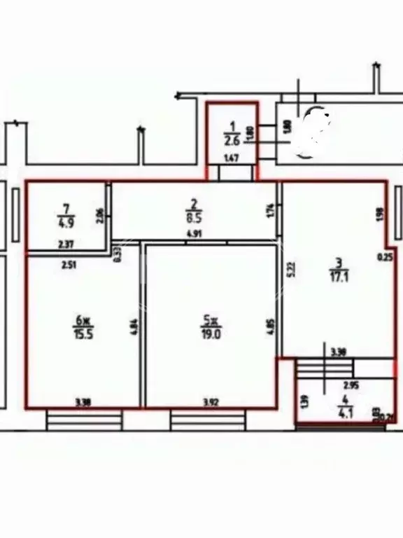 2-к кв. Калининградская область, Калининград Красная ул., 139Б (72.0 ... - Фото 2