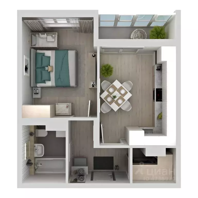 1-к кв. Самарская область, Самара Южное ш., 13 (37.6 м) - Фото 1