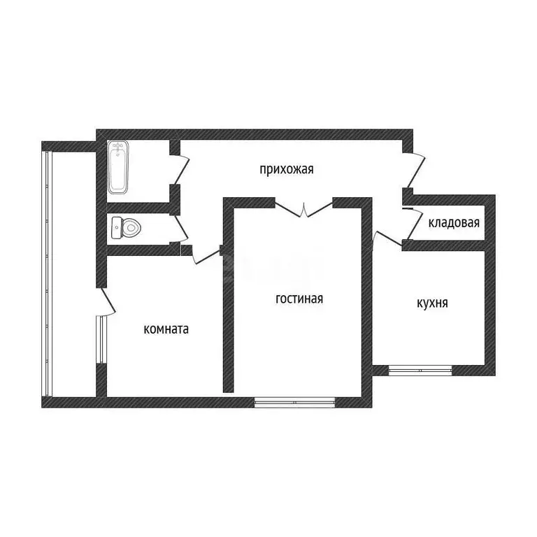 2-комнатная квартира: Бийск, улица Декабристов, 10/1 (54.5 м) - Фото 1