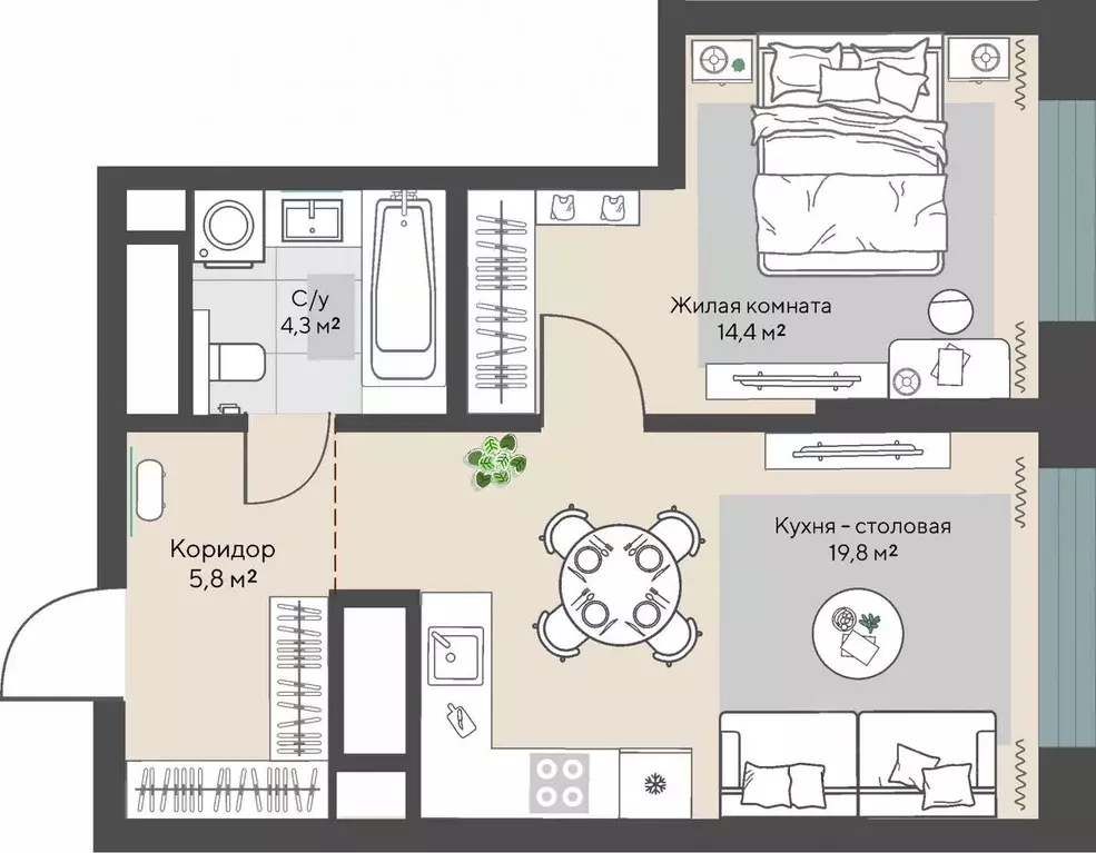 1-к кв. Свердловская область, Екатеринбург Эльмаш жилрайон, Изумрудный ... - Фото 0