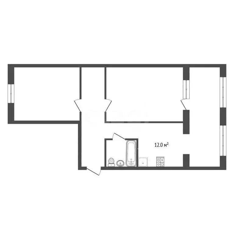 2-комнатная квартира: Нальчик, улица Ашурова, 30 (62.5 м) - Фото 1