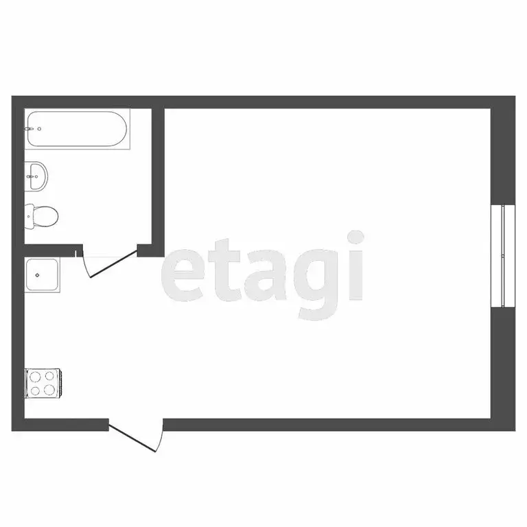 2к в -комнатной квартире ( м) - Фото 0