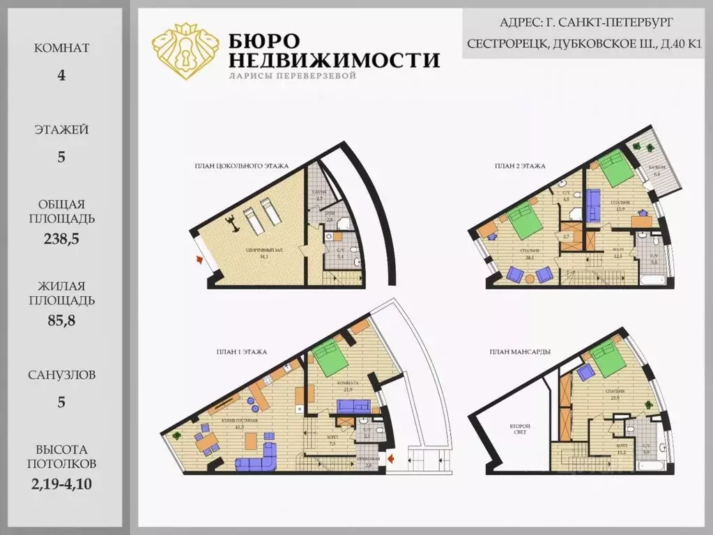 Таунхаус в Санкт-Петербург, Санкт-Петербург, Сестрорецк Дубковское ш., ... - Фото 2
