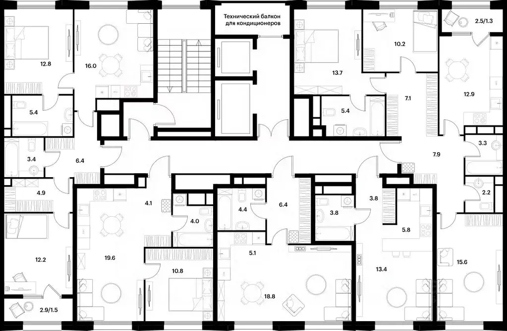 Студия Москва Алиа жилой комплекс, к1 (34.7 м) - Фото 1