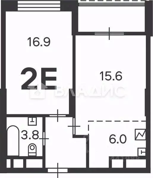 1-к кв. Москва Клинская ул., 2Ак7 (47.1 м) - Фото 2