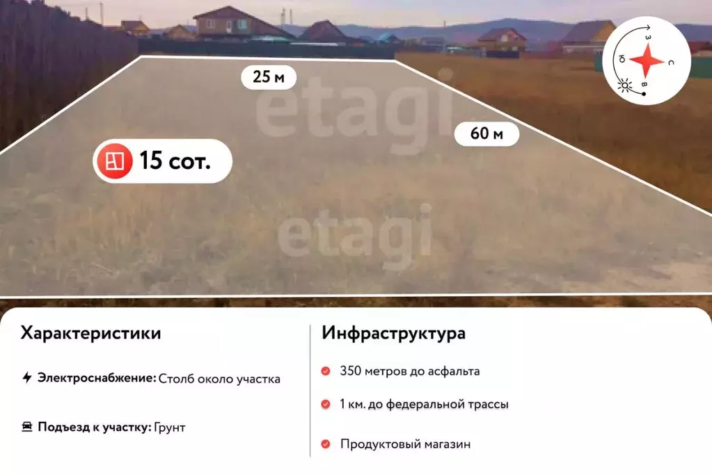 Участок в Забайкальский край, Чита Майский мкр,  (14.86 сот.) - Фото 1