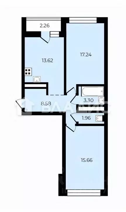 2-к кв. Московская область, Красногорск городской округ, Отрадное пгт ... - Фото 2