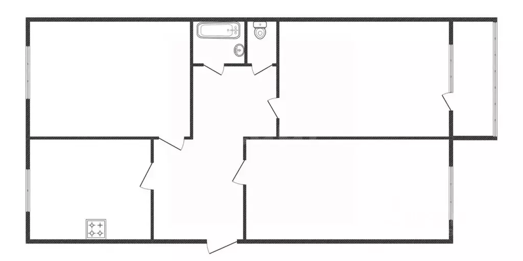 3-к кв. Смоленская область, Вязьма ул. Заслонова, 24 (67.4 м) - Фото 1