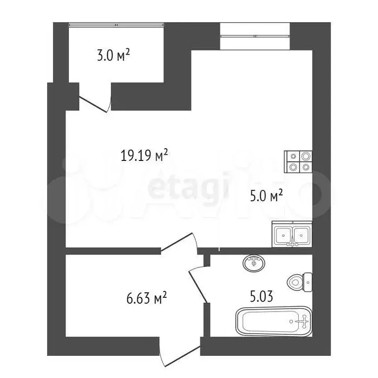 Квартира-студия, 36 м, 16/16 эт. - Фото 0
