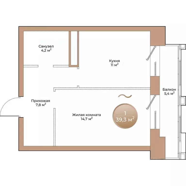 1-к кв. Красноярский край, Красноярск ул. Партизана Железняка (39.3 м) - Фото 1