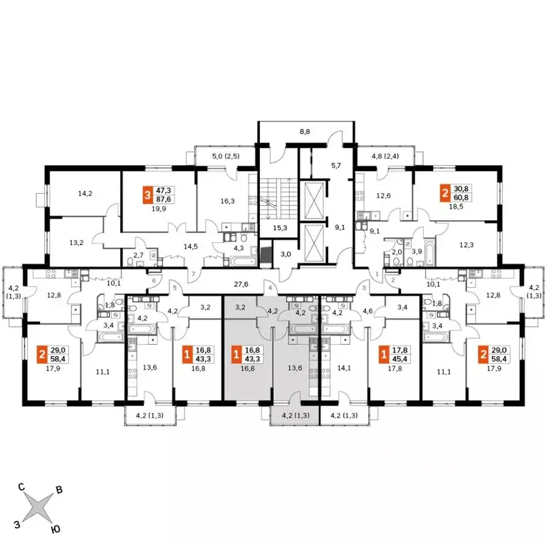 1-к кв. Калужская область, Обнинск Заовражье жилрайон, Ап-квартал ... - Фото 2