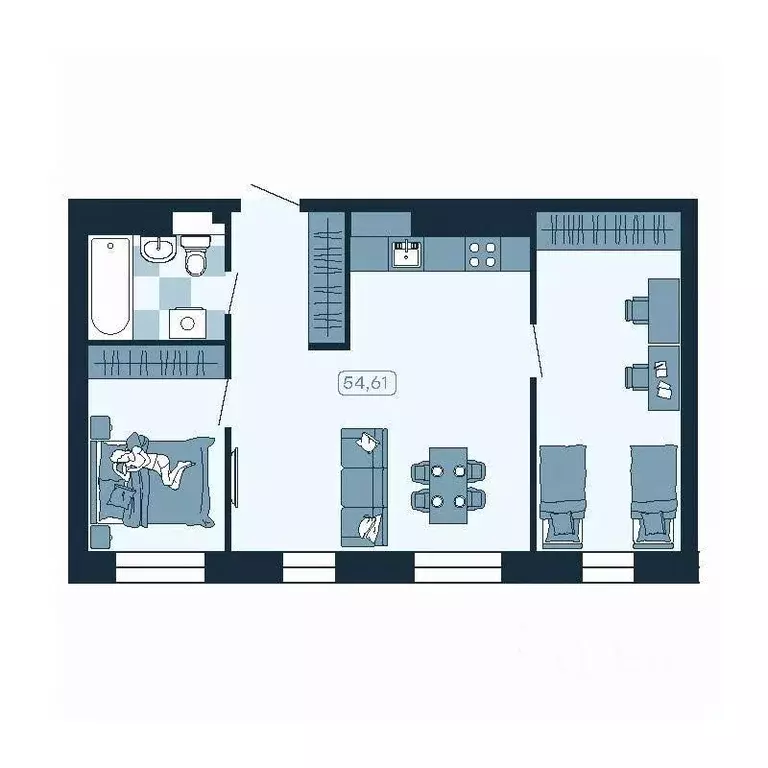 3-к кв. Приморский край, Владивосток ул. Борисенко (54.61 м) - Фото 1